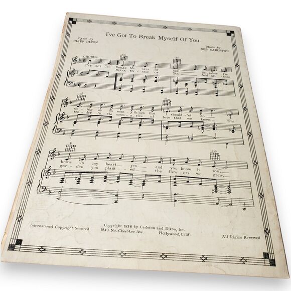 Lot of 2 Vintage 1938 Art Deco Sheet Music Enoch Light Big Band Era Fox Trot - Picture 4 of 16